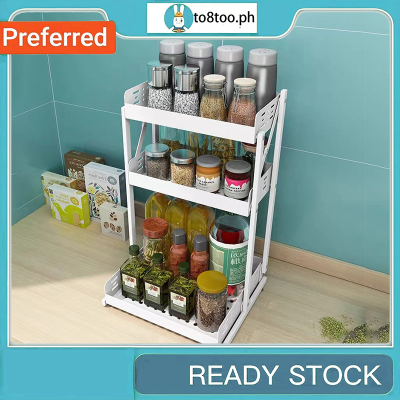COD Seasoning Counter Organizer Foldable Spice Rack Kitchen Condiments