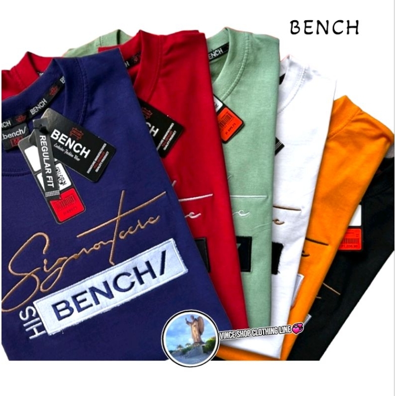 BENCH Mens Tshirt Branded Overrun EMBROIDERY | Shopee Philippines