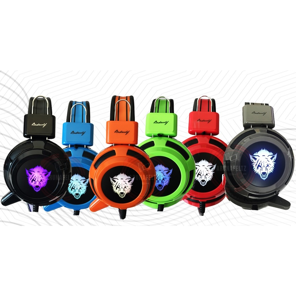 Badwolf V8 Led Headset (Black, Blue, Green, Red) | Shopee Philippines
