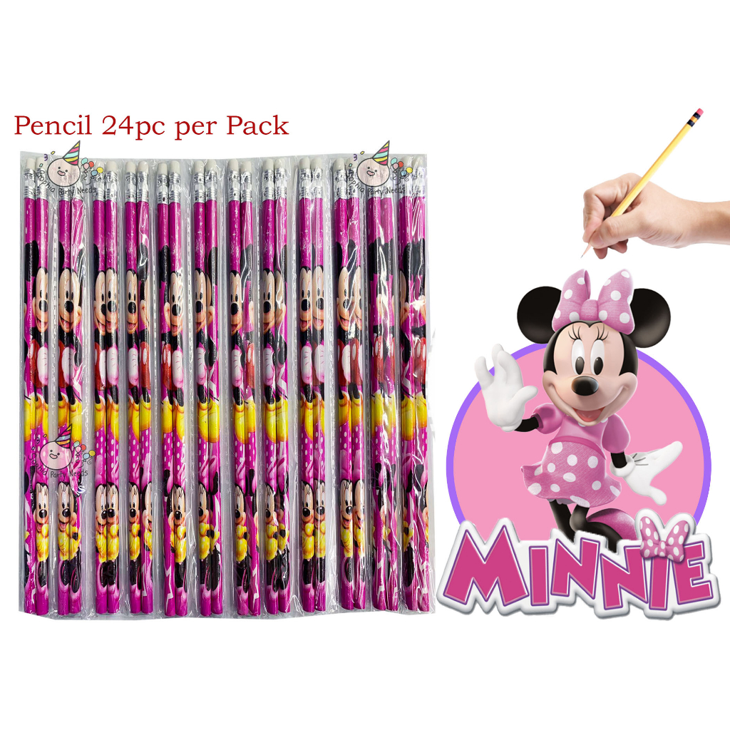 24 pcs Minnie Mouse Pencil Giveaway Items Prizes School Supplies Gift ...