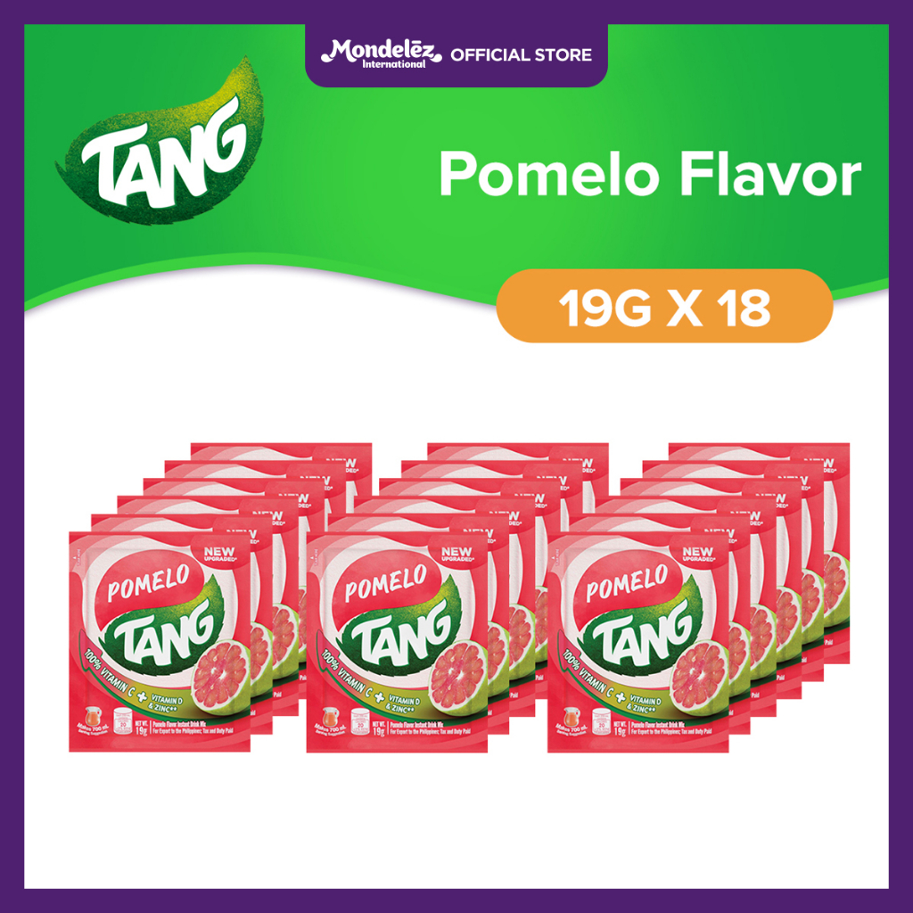 Tang Instant Drink Mix Pomelo Flavor 19g (Set of 18) Shopee Philippines