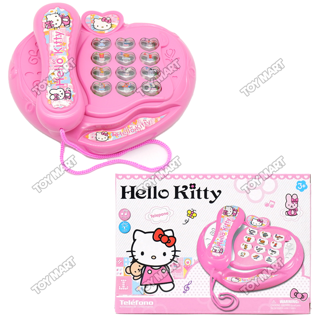 Kitty Cat Learning Toy Telephone Fun Educational Toy with Lights and ...