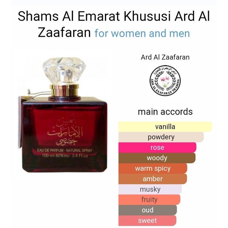 SHAMS AL EMARAT KHUSUSI ARD AL ZAFARAAN (Killer QUEEN dupe) | Shopee ...
