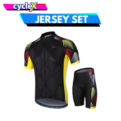 Cyclex Powerband Cycling Jersey Set Breathable Men Road Bike with 20D
