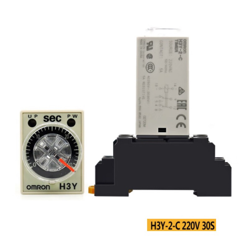 OMRON Timer Relay model H3Y2C with socket 220v AC Shopee Philippines
