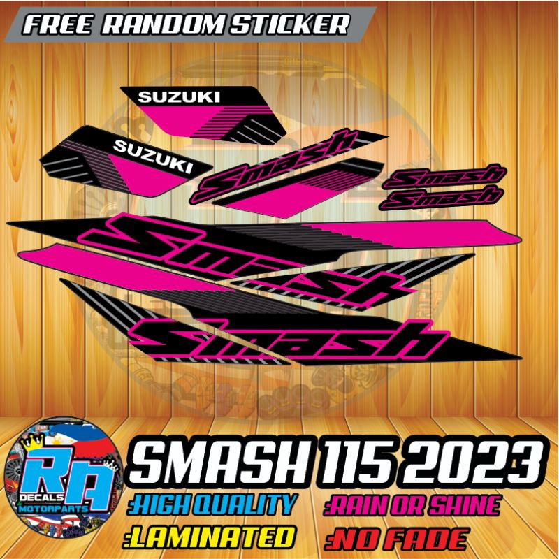 Suzuki Smash 115 2023 Model Stock Decals (High Quality Sticker ...