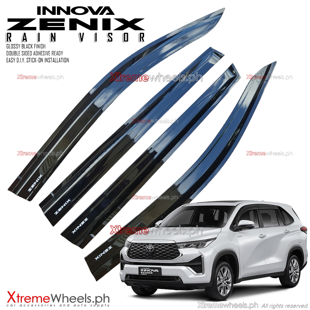 Toyota Zenix 2023-2024 Thick Thailand Made Slim Type Black Window Visor ...