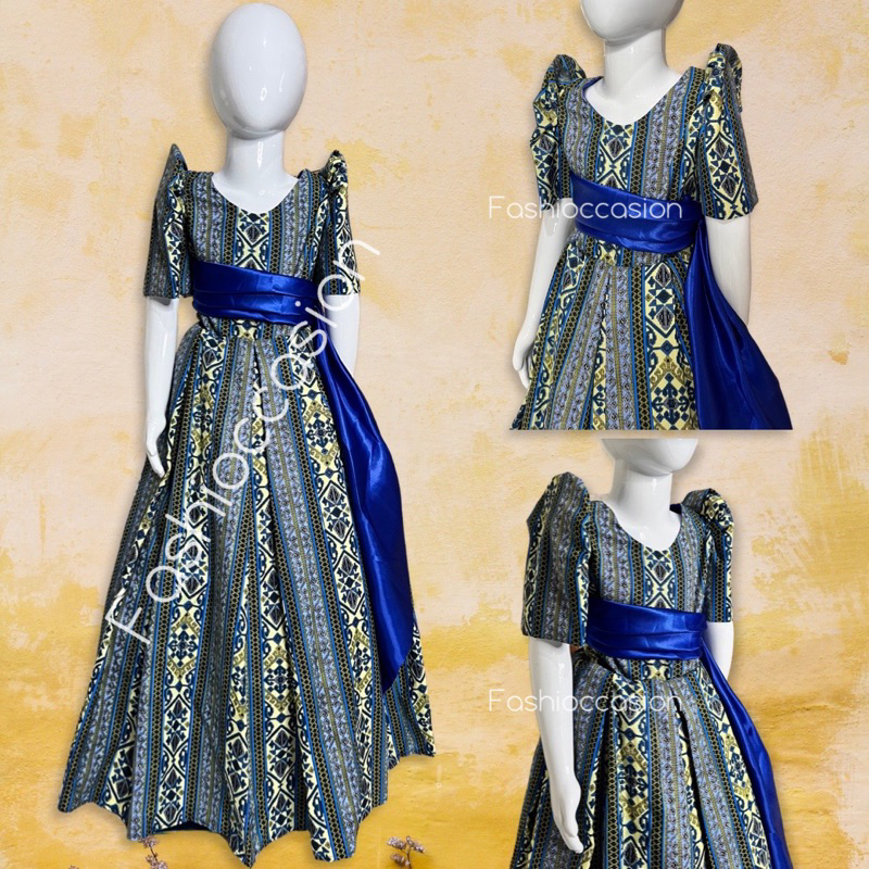 Modern Filipiniana Ethnic Gown for Kids Buwan ng Wika Costume Shopee Philippines