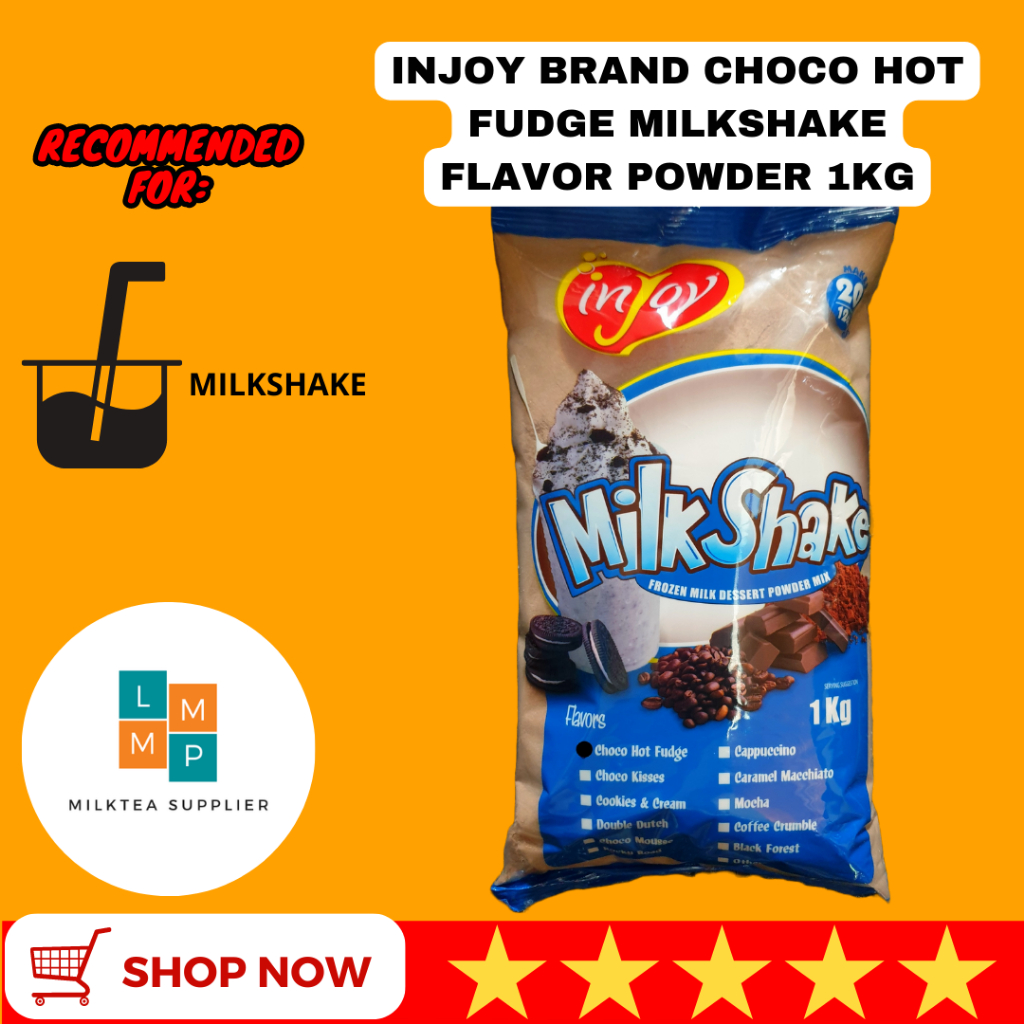 Injoy Chocolate Hot Fudge Milk Shake Flavor Powder 1KG Instant