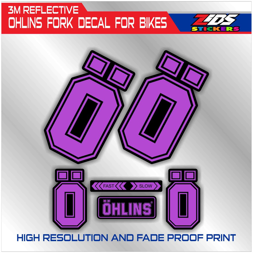 OHLINS FORK DECAL FOR BIKES3M REFLECTIVE PRE-CUT AND LAMINATED | Shopee ...