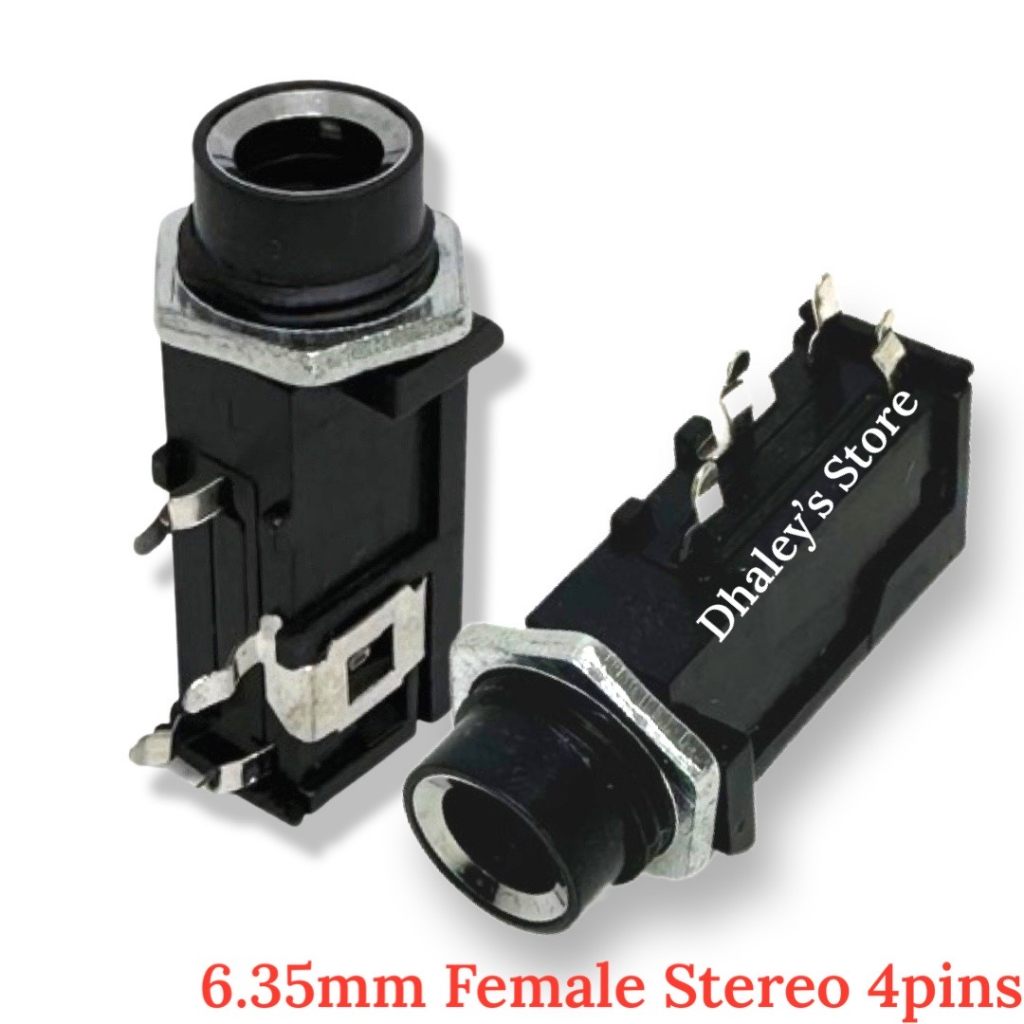 6.35mm Stereo Audio Socket Connector – 6-Pin Panel Mount PCB Jack For DIY Audio Gear