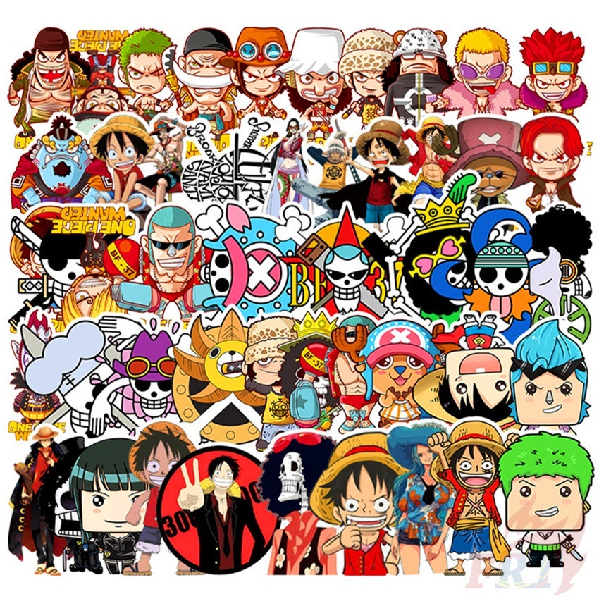 S713 50 PCS Chibi One Piece Stickers Character Cartoon Anime Character ...