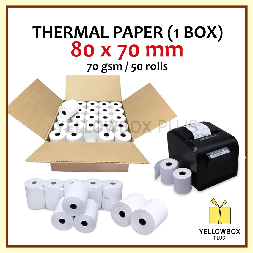 Thermal Paper 50 rolls 80x70 POS Receipt Paper 70gsm thermal printer 1 ...