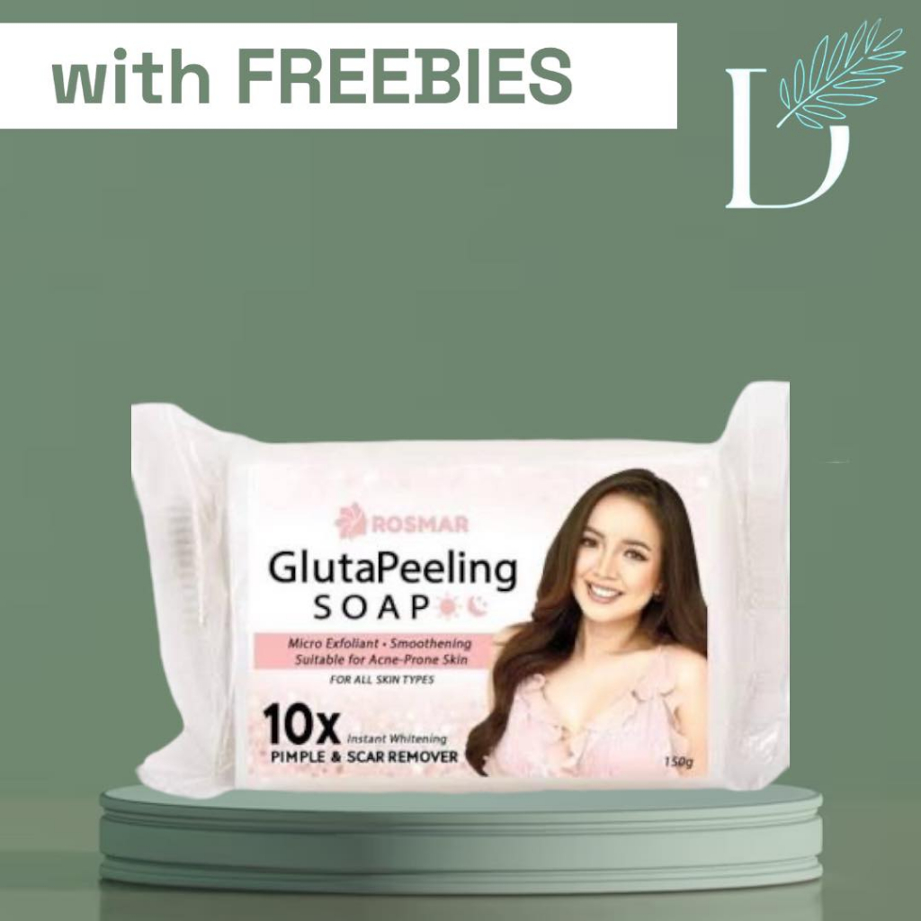 Free Soap Mesh Gluta Peeling 150g 1 pcs Rosmar Body Wash Bath Soap