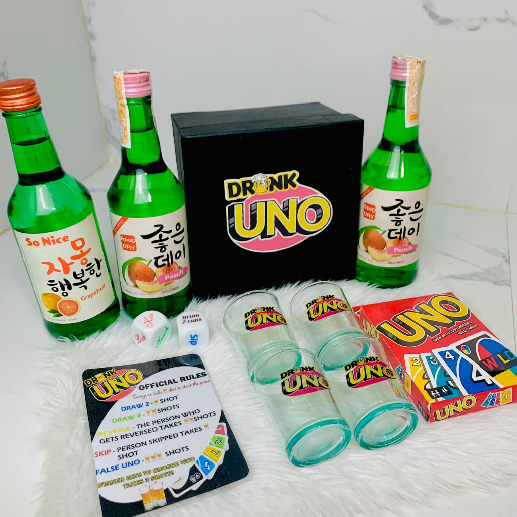 DRUNK UNO DRINKING GAME SET WITH RULES AND FREE GAME DICE Shopee Philippines