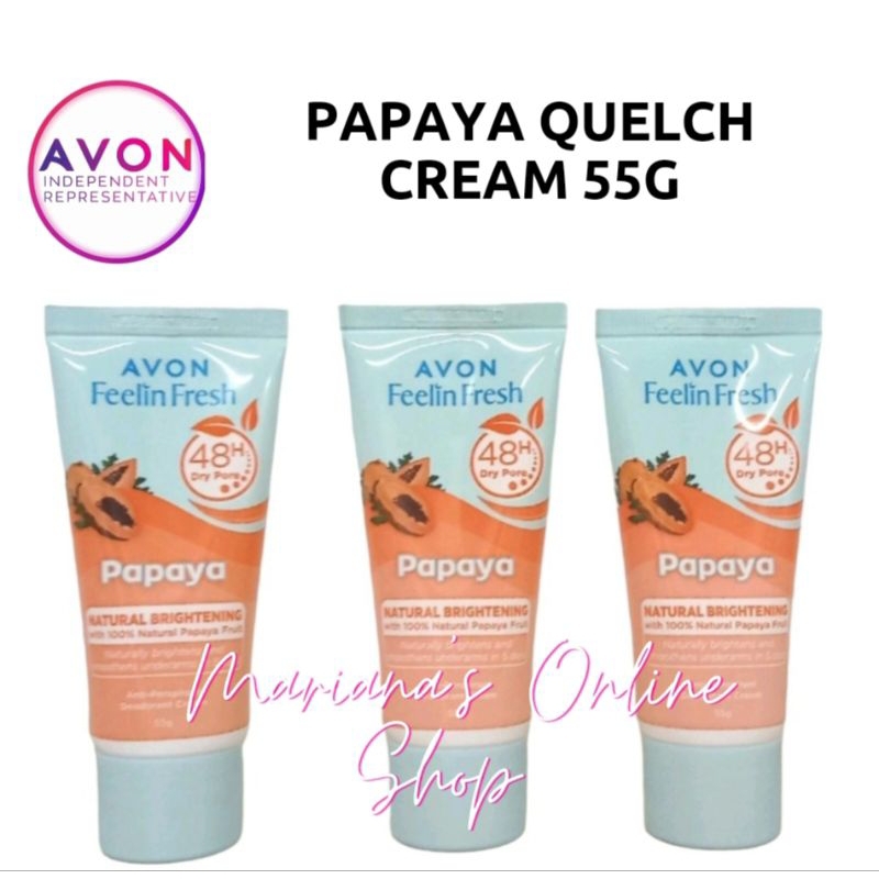 Avon Papaya And Fresh Powder Quelch 55g Shopee Philippines