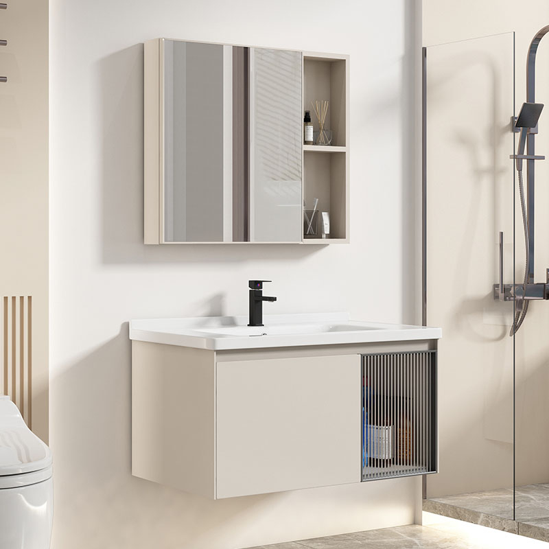 Aluminium 40-80 Wall Hung Bathroom Cabinet Sink with Mirror Box Basin ...