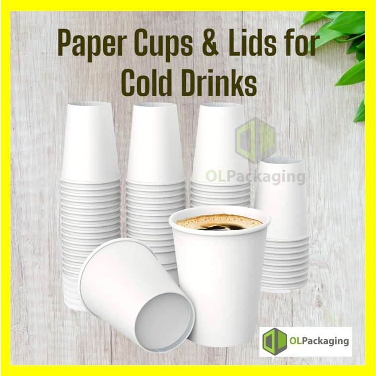 50/100pcs Paper Cups 8/10/12/16/22oz & Lids (80/90mm) | Shopee Philippines
