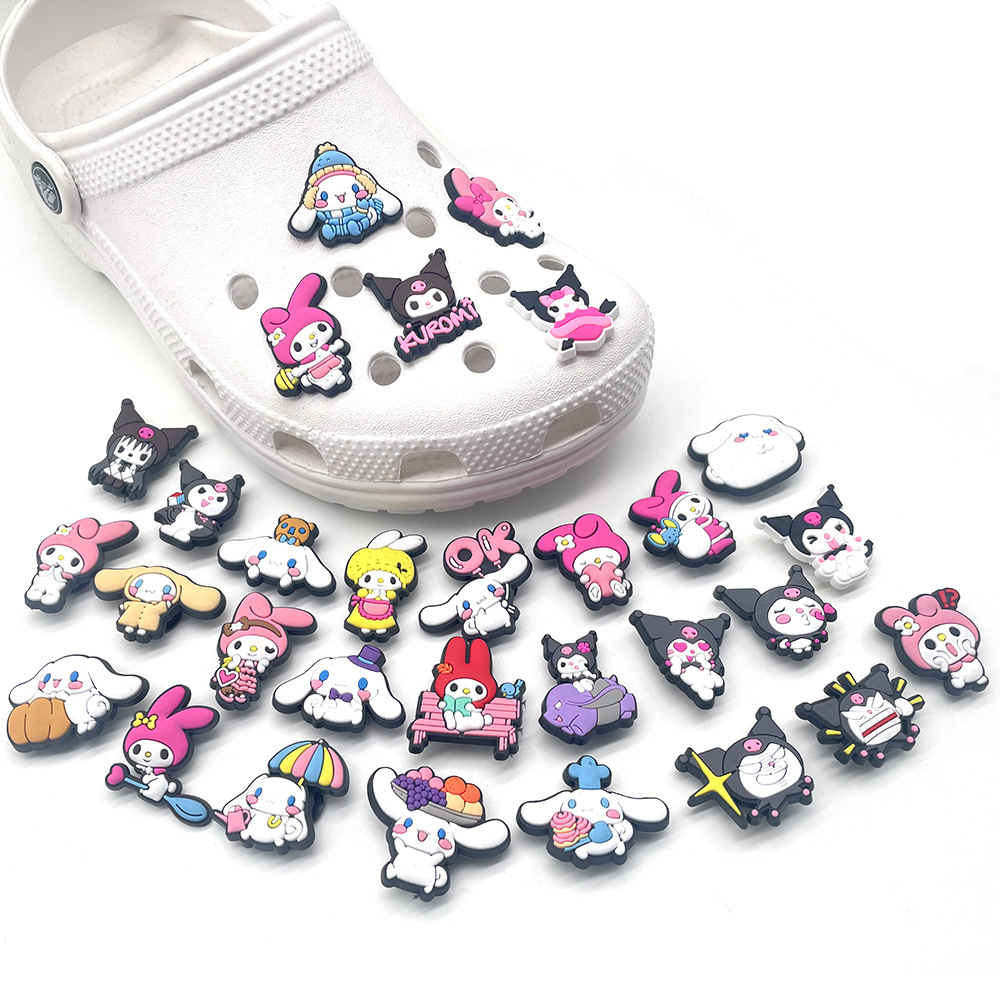 Cartoon cute shoe charms DIY Sanrio melody Kuromi cinnamoroll girly ...