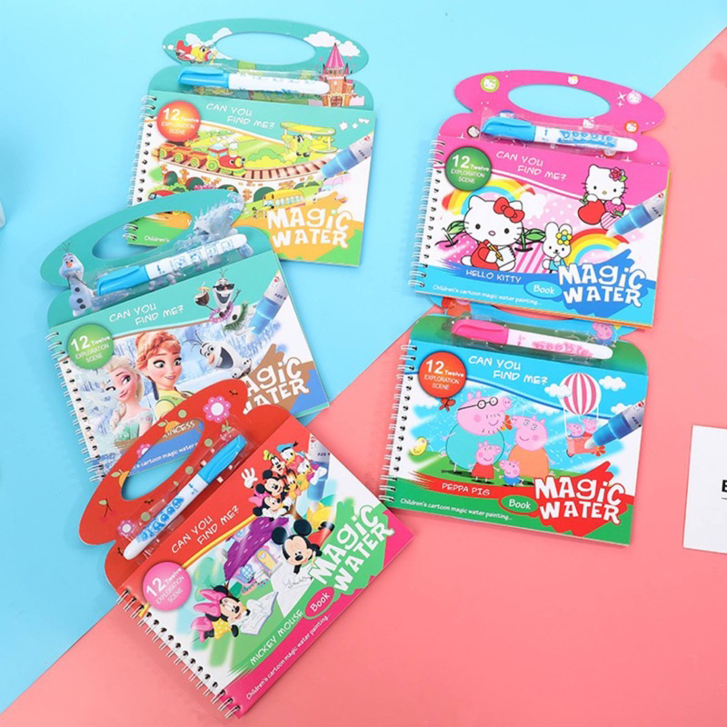 magic water coloring book Coloring Activity Magic Water Drawing Book ...