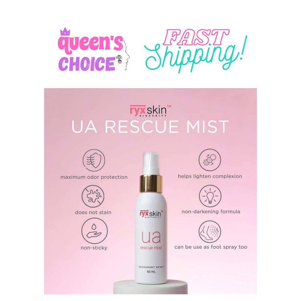 Ryx UA Mist underarm antiperspirant spray mist Whitens UnderArm