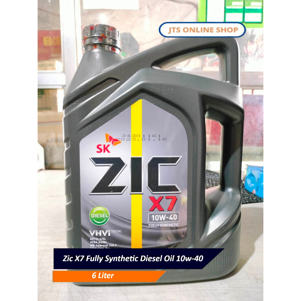 Zic X7 Fully Synthetic Diesel Oil 10w-40 GALON (6 Liters) | Shopee ...