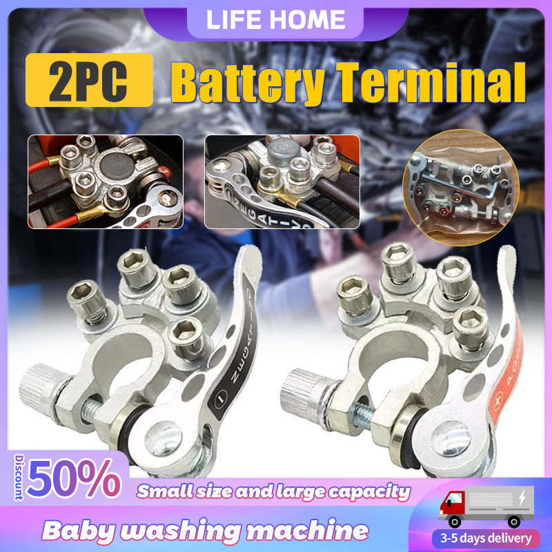 2pcs Battery Terminal Connectors Quick Release Disconnect Car Battery