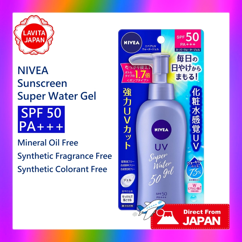 【Direct from Japan】Nivea Sun Protect UV Super Water Gel 140g / Sunscreen / SPF50 / PA+++ 【Made