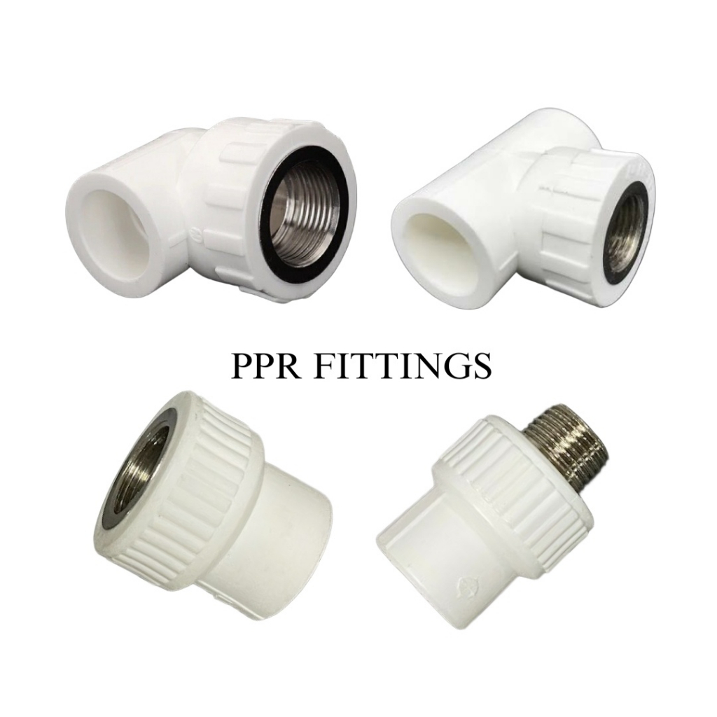 PPR PIPE FITTINGS THREADED WHITE 1/2