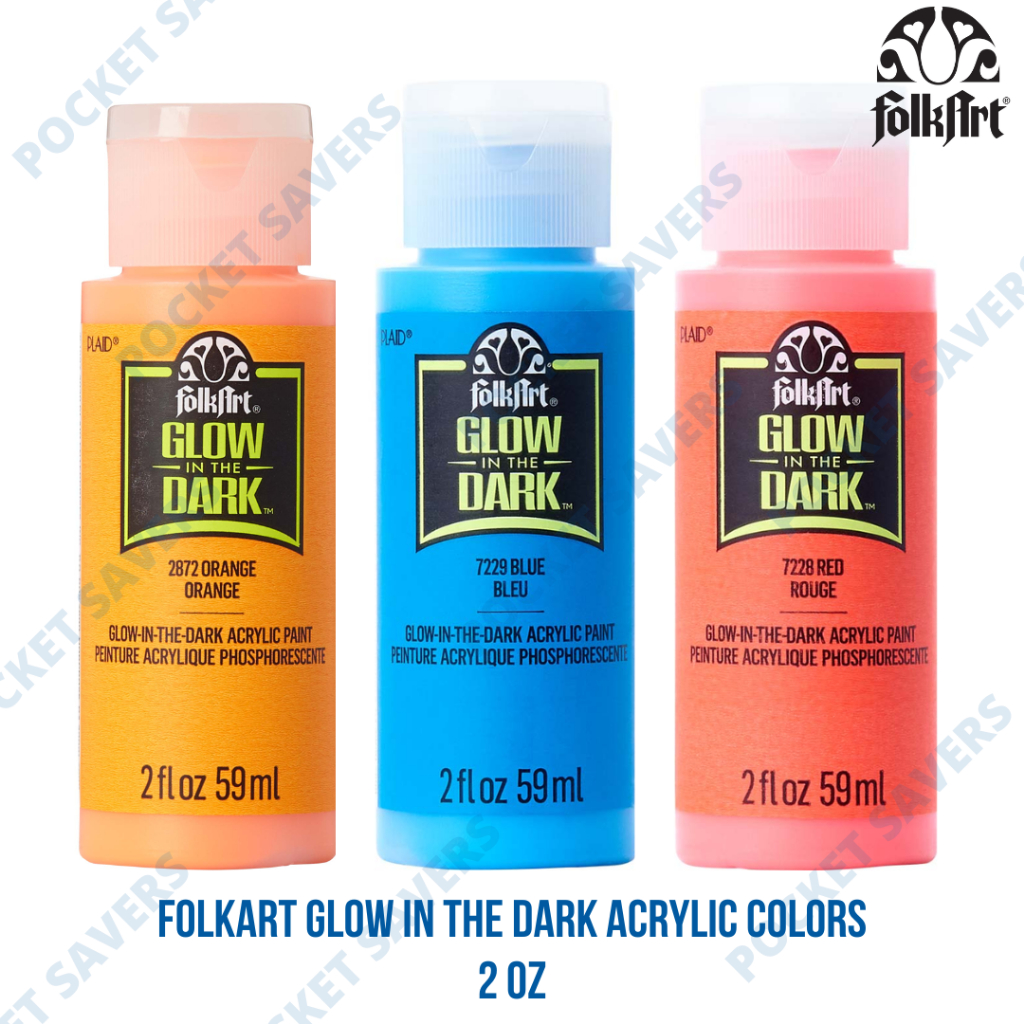 FOLKART Glow In The Dark Acrylic Paint 2 oz (Artist Quality Painting