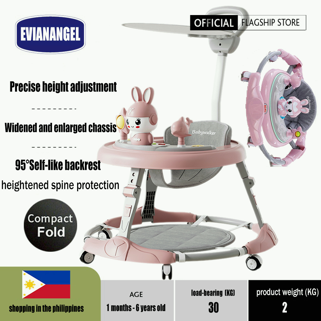 EvianAngel Baby Walker Suitable For 618 Months Infant Foldable Walker For Baby With Toys