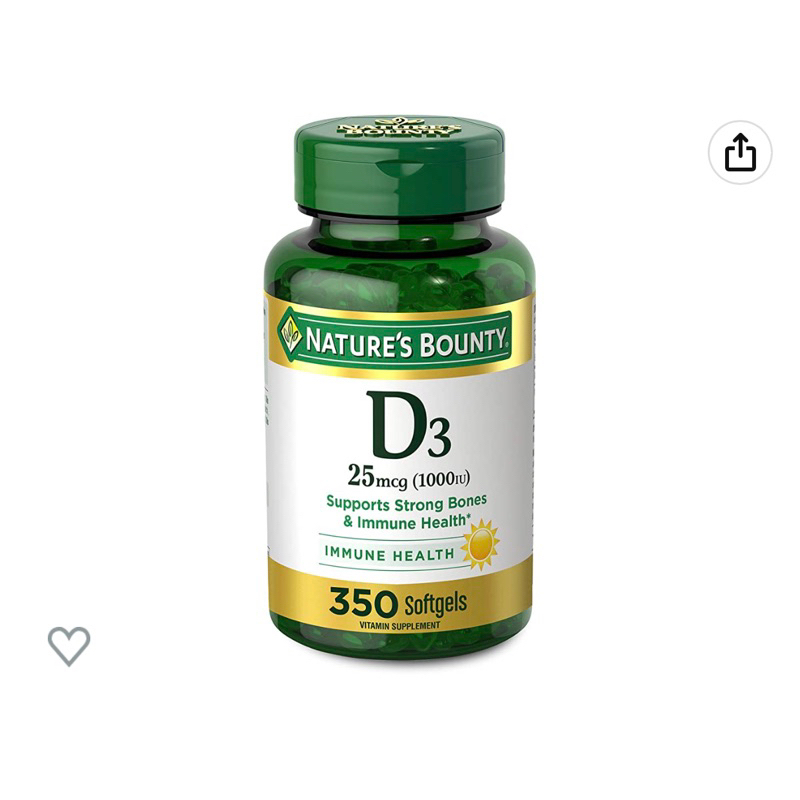 Nature's bounty vitamin D3 1000 iu 350 softgels Shopee Philippines