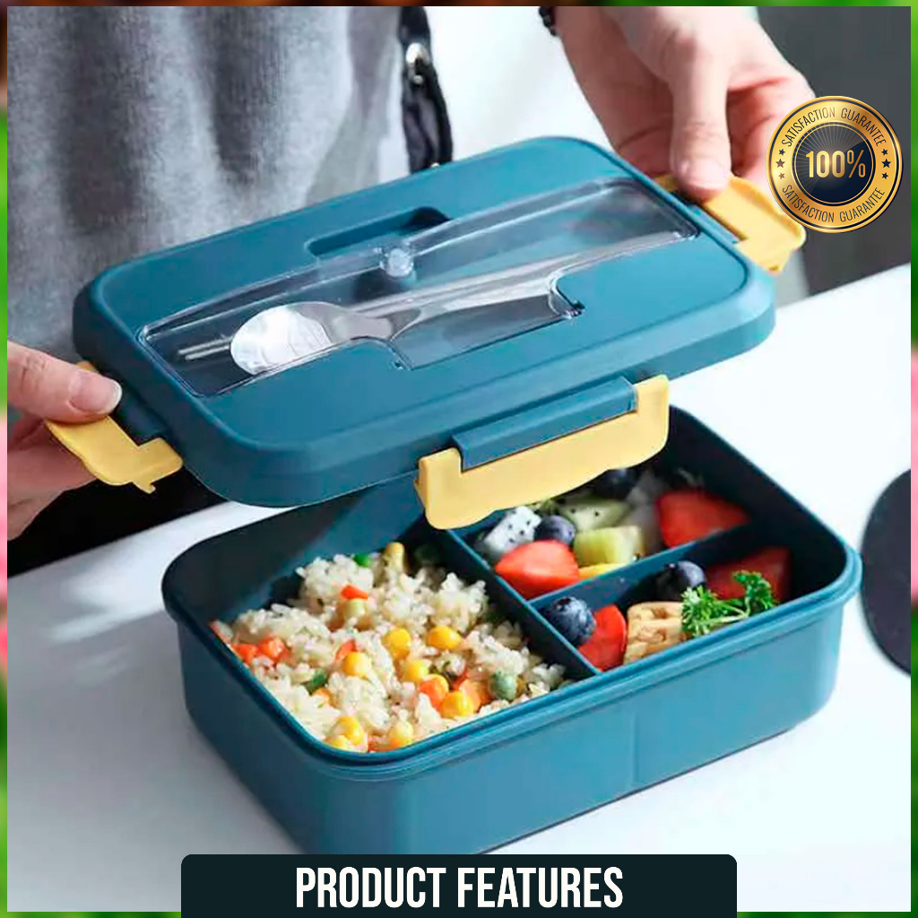 School lunch box for kid girls and boys with utensils lunch box