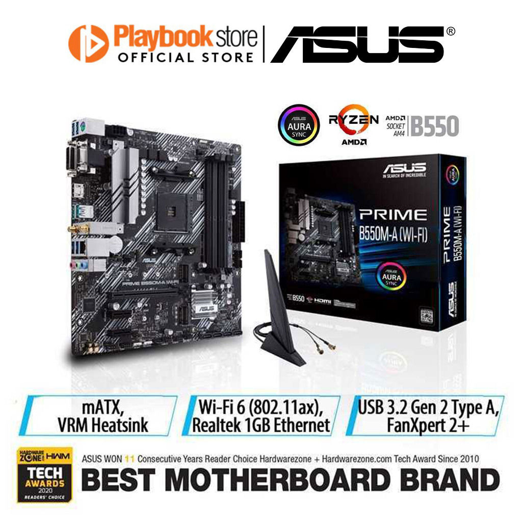 Asus PRIME B550M-A Gaming WIFI II AMD B550 Ryzen AM4 Micro ATX ...