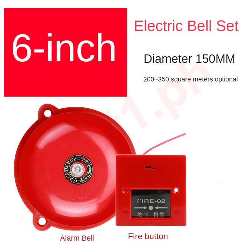 Fire Alarm Bell 220V AC 6 Inches and Fire Alarm Switch Bundle Sound Level 120DB Shopee Philippines