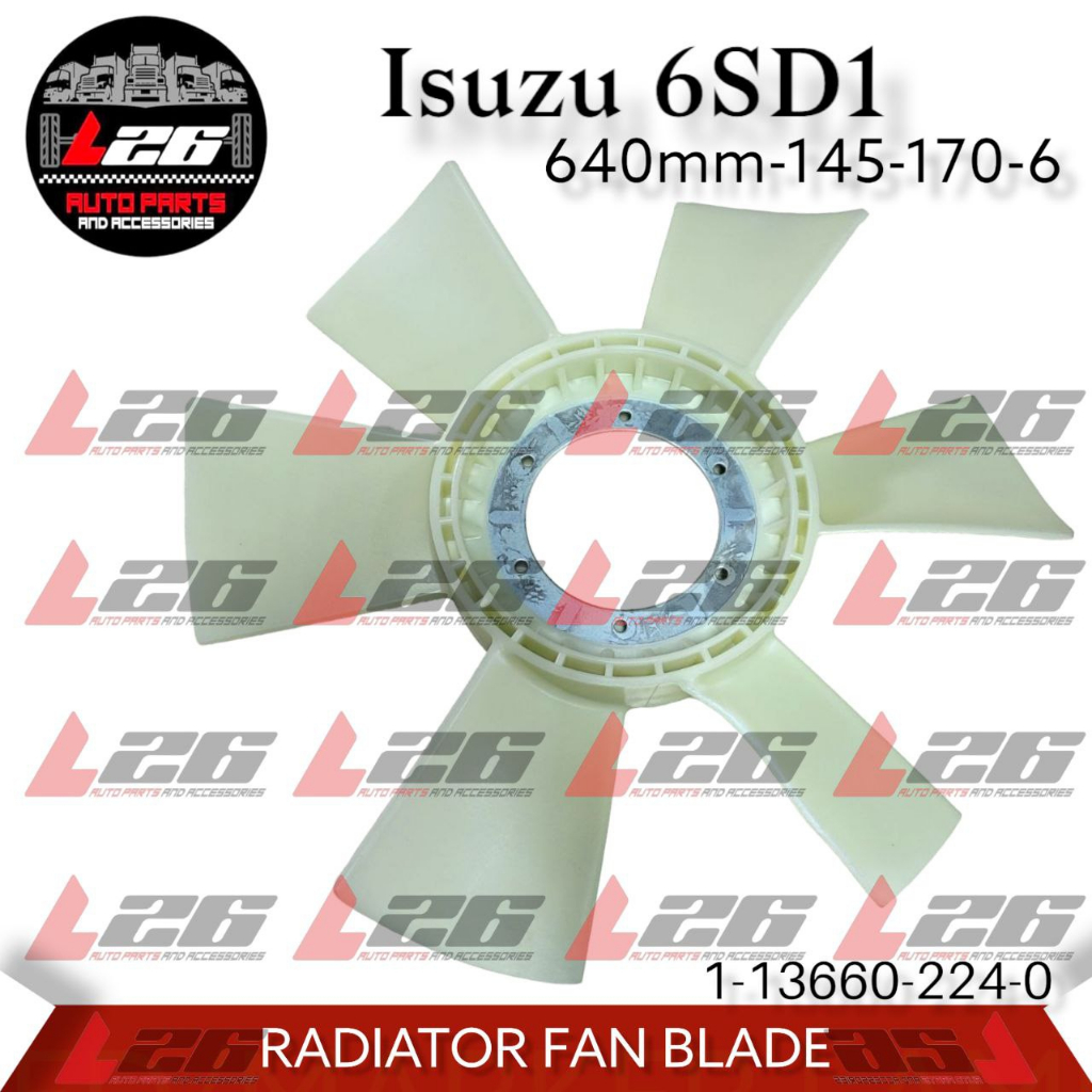 Isuzu 6SD1 Radiator Fan Blade 640mm-145-170-6 1-13660-224-0 FB-IS-016 ...
