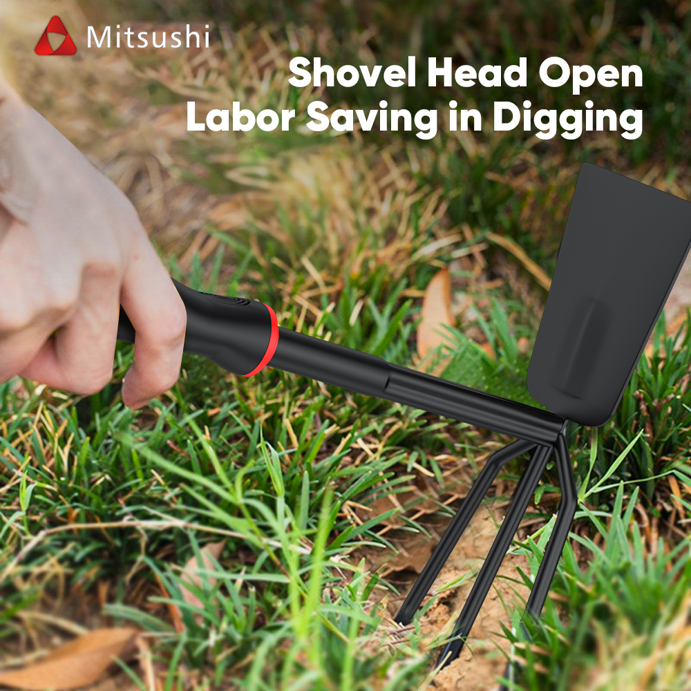 Mitsushi Combination Hoe & Fork 2 in 1 Professional Garden Tool Camping Rake"1.The product is