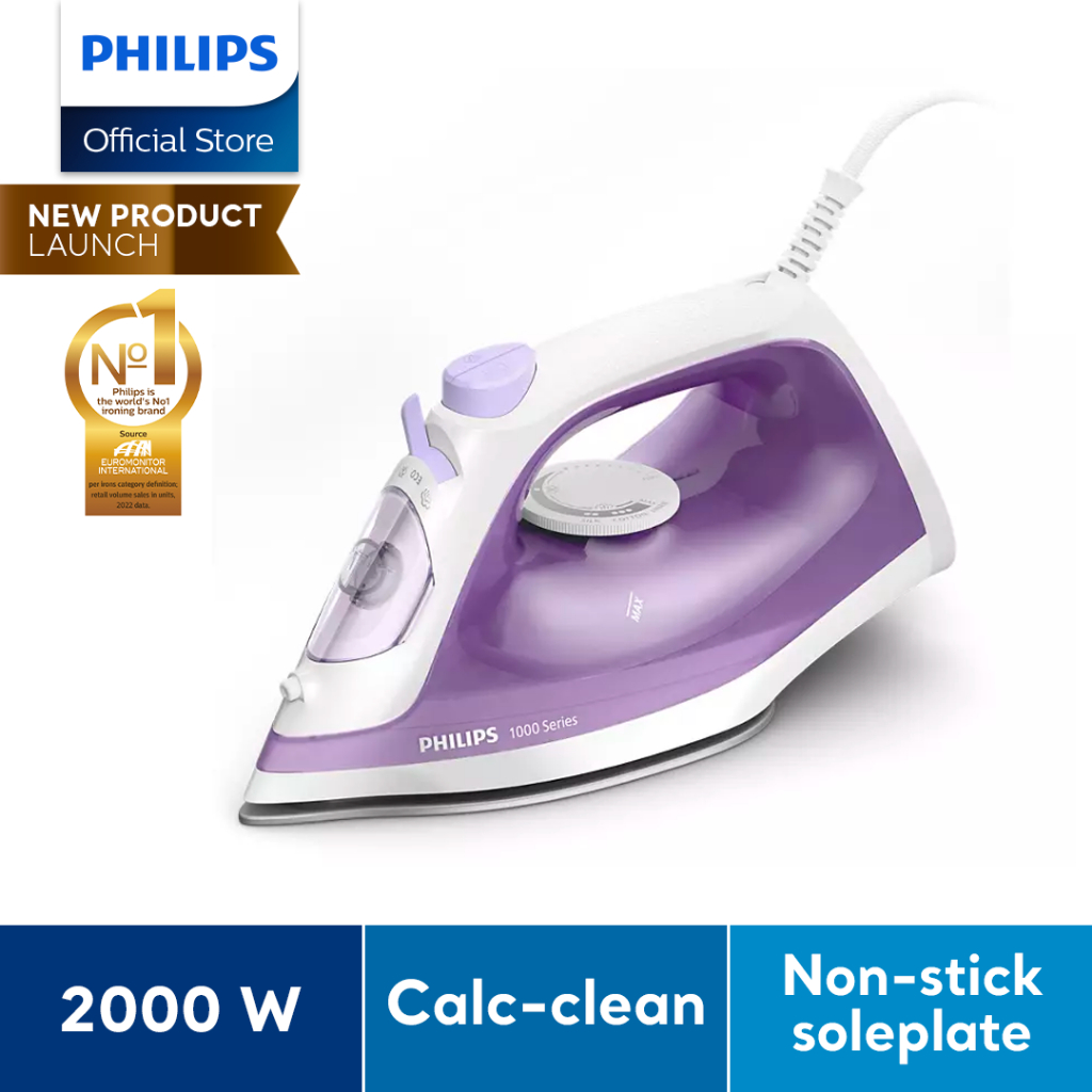 Philips Steam Iron DST1040/30 2000W Non Stick Soleplate Calc Clean