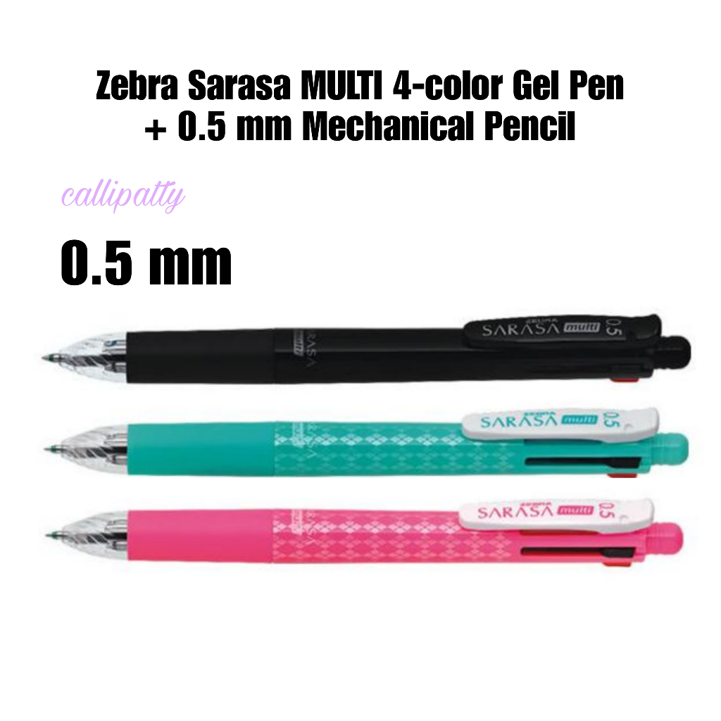 Zebra Sarasa MULTI 0.5MM, 4color Gel Pen + 0.5 mm Mechanical Pencil