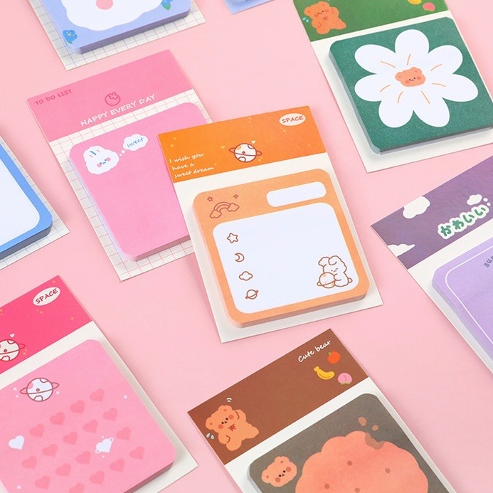 [RANDOM] Cute color and aesthetic mini note memo pad reminder sheet