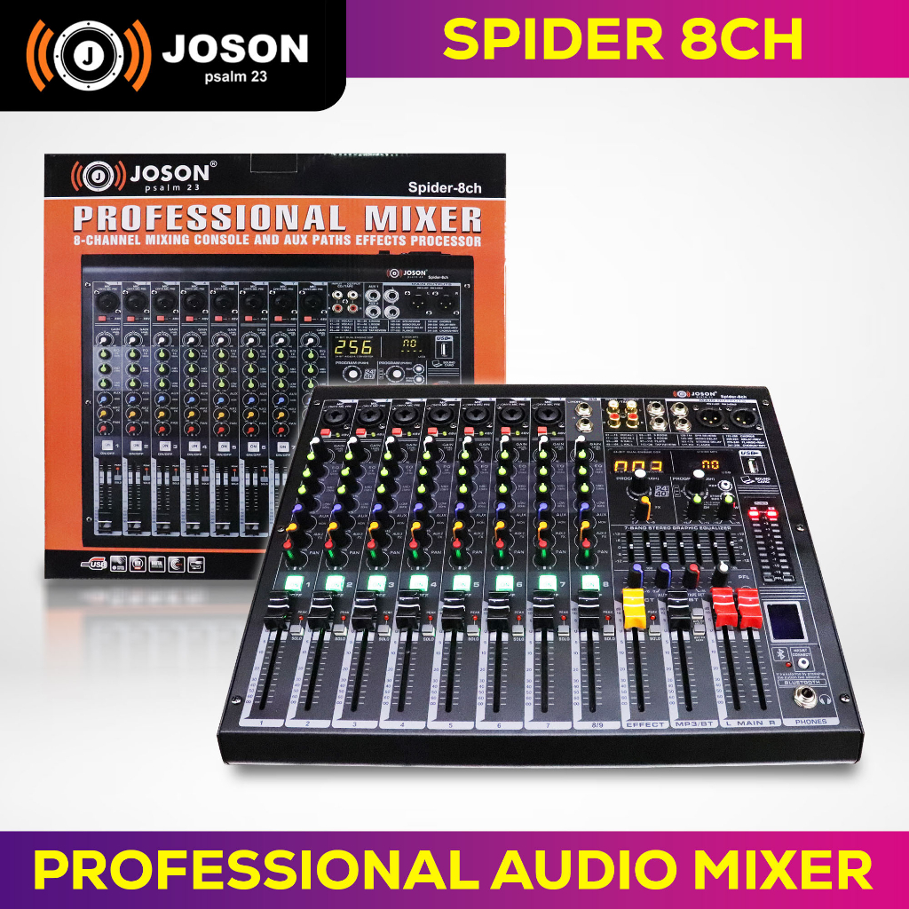 Joson Spider 8ch Professional Mixer (8 Channel) Shopee Philippines