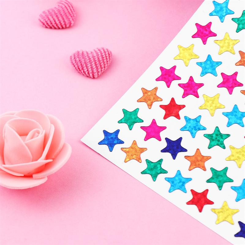 960PCS Star Shape Stickers Self Adhesive Colorful Sparkle Star Stickers ...