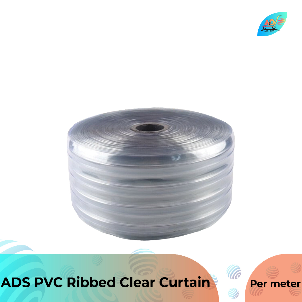 ADS PVC Strip Curtain Ribbed| Clear Curtains 2mm x 20cm x 100cm ...