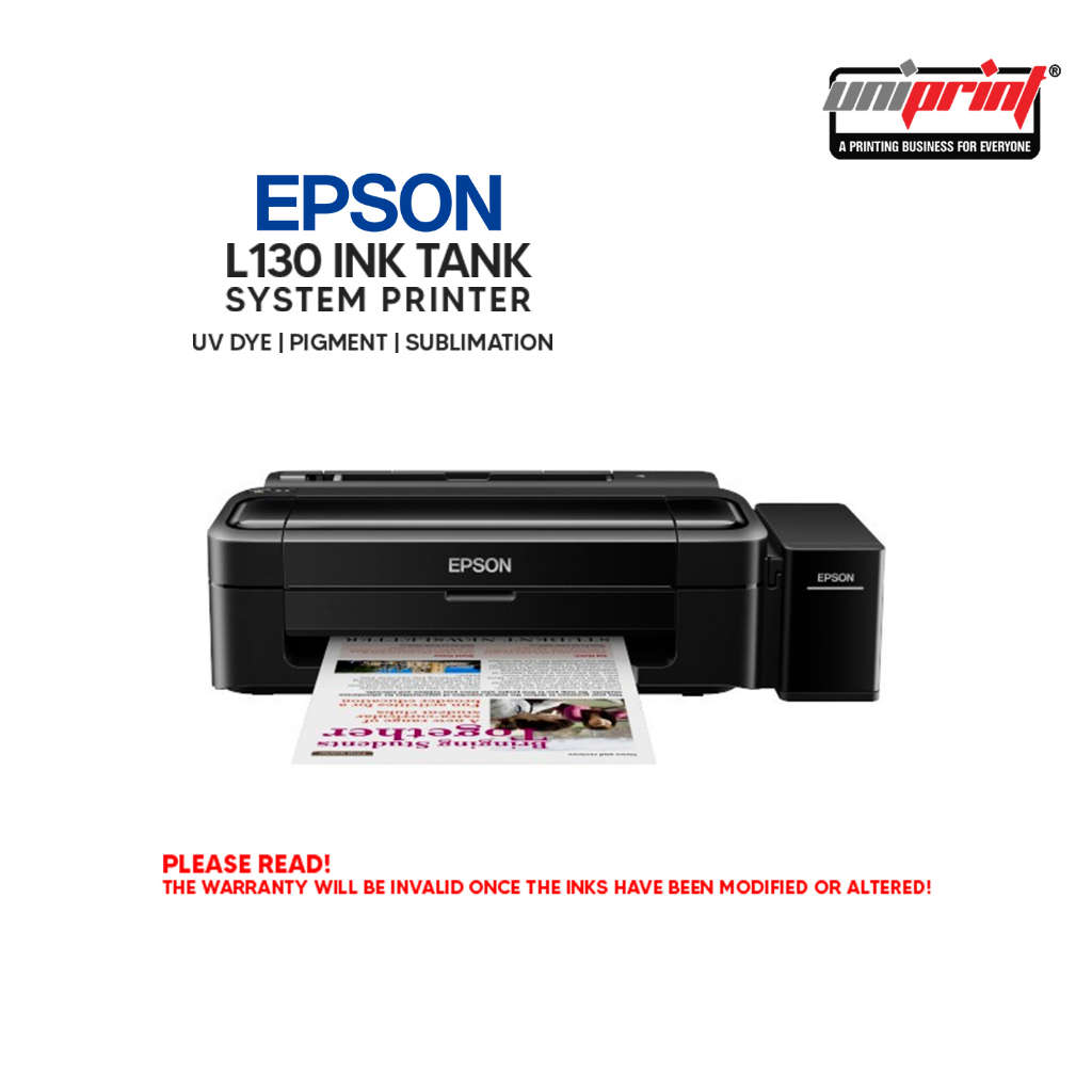 Epson L130 Ecotank Single Function Inktank Printer Unit Only Shopee Philippines 1765