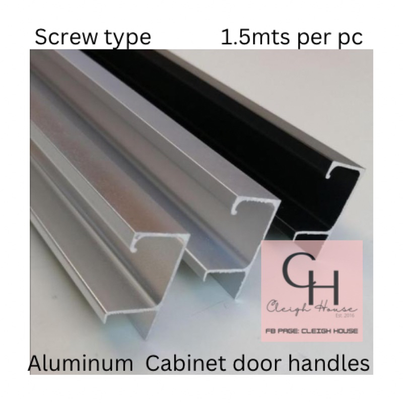 aluminum F continous grab c handle screw type kitchen wardrobe
