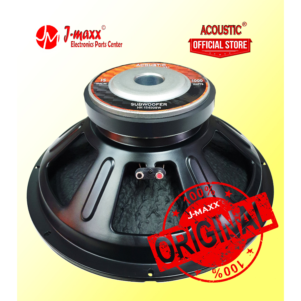 ACOUSTIC Hi-Powered Subwoofer Speaker 15 inches 1000W w/ Free Screen ...