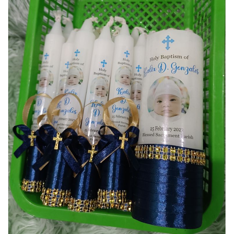 baptismal candle set(10pcs.with parent) Shopee Philippines