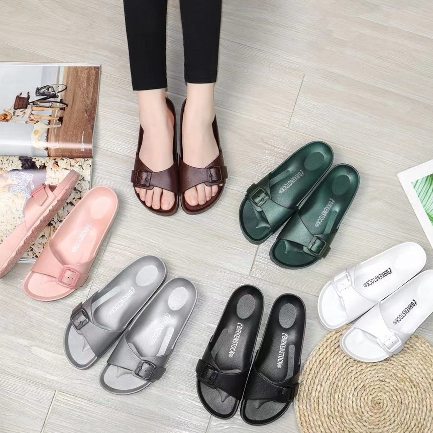 Birken runbber classic one strap women's outdoot slippers | Shopee ...