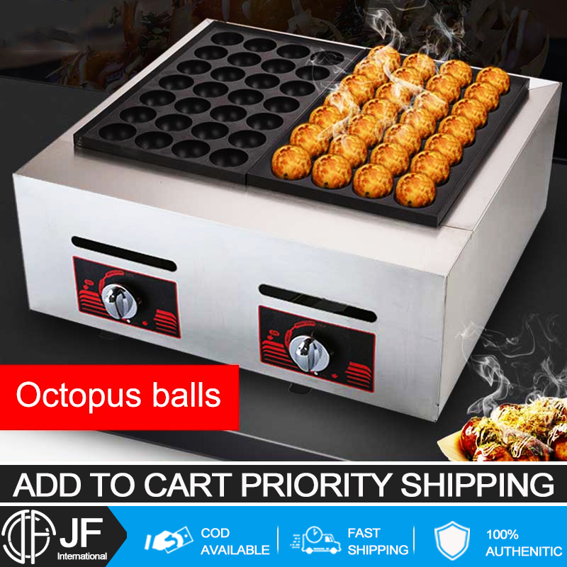 Takoyaki Maker octopus balls machine octopus burning gas double plate ...