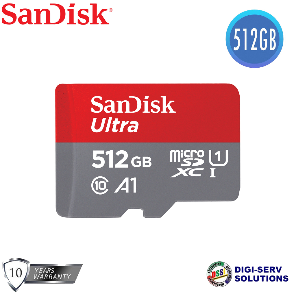 SanDisk Ultra 512GB A1 Series microSD (SDSQUAC-512G-GN6MN), Up to 150MB ...